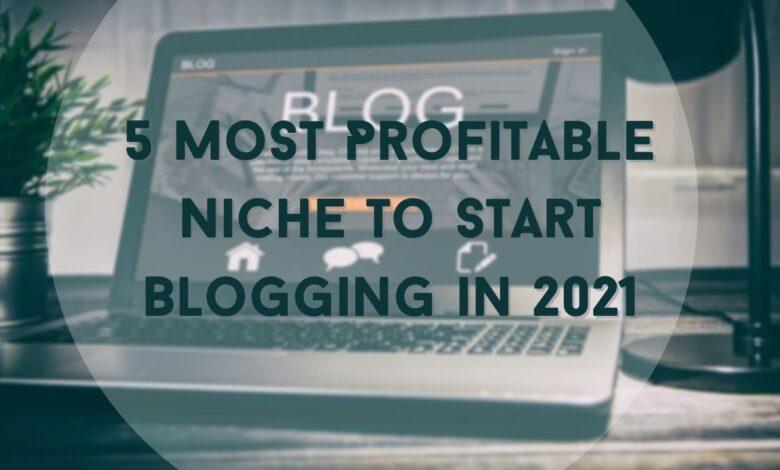 5 Most Profitable Niche to Start Blogging in 2021